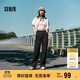 森馬（Semir）休閑褲女高街鹽系工裝褲百搭ins潮秋顯瘦闊腿褲女生101524127002