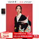 飛鳥(niǎo)和新酒黑色提花針織衫女開(kāi)衫2025秋季新款復古顯瘦毛衫外套 黑色HCB01 L