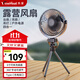 VINEHEAT超長(cháng)續航電風(fēng)扇戶(hù)外露營(yíng)充電扇吊扇可折疊可落地扇 桌面臺式三腳架小風(fēng)扇宿舍家用帶夜燈 黑灰色【6寸超長(cháng)續航版】【一檔續航12H】