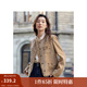 茵曼（INMAN）小香風(fēng)外套女秋寬松小個(gè)子高級感氣質(zhì)休閑長(cháng)袖上衣 淺駝色-18332179 XL