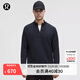 lululemon丨Engineered Warmth 男士絞花針織半拉鏈運動(dòng)衫 LM3FESS 海軍藍/海軍藍 L