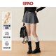 SPAO小熊同款百褶裙女內襯雙層裙擺學(xué)院風(fēng)高腰半身裙子SPBQ25AQ11XY