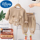 迪士尼（Disney）男童秋裝衛(wèi)衣套裝冬款兩件套帥氣兒童裝洋氣2嬰兒衣服1歲多寶寶 咖色 110 cm
