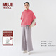 無(wú)印良品（MUJI）IDEE 女式 羊毛 背心 針織衫 罩衫 女裝GAC84C3A 玫粉色 均碼 （165/88A）