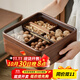木雅軒干果盒實(shí)木水果盤(pán)子玻璃干果收納盒零食盤(pán)干果盤(pán)分格糖果盤(pán)堅果盤(pán) 【胡桃木】單層干果收納盒