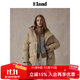 ELAND【匈牙利鴨絨】衣戀羽絨服女學(xué)院風(fēng)牛角扣保暖外套25冬新款 淺卡其色(36)L/Beige M