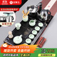 金鑲玉 功夫茶具整套裝帶實(shí)木茶盤(pán)家用辦公室全自動(dòng)燒水電茶爐 幽雅石瓢
