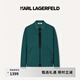 Karl Lagerfeld卡爾拉格斐輕奢老佛爺男裝夏款休閑翻領(lǐng)薄夾克外套1K1D10101044 淺綠 XL (52)