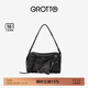 GROTTO個(gè)樂(lè )25年新款SoftCollar保齡球包單肩包小號中號通勤斜挎包 經(jīng)典黑S 亮銀