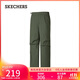 斯凱奇（Skechers）加絨閃穿褲|秋冬新款男女同款傘兵褲保暖休閑褲衛褲時(shí)尚闊腿褲