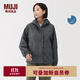 無(wú)印良品（MUJI）女式 不易沾水防紫外線(xiàn)便攜風(fēng)帽夾克 防曬衣 25年早秋 女裝 中灰色 M (160/84A)