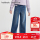 巴拉巴拉balaOne童裝兒童褲子女童冬加絨牛仔長(cháng)褲2025直筒褲208425108001