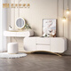 匠吉軒高級輕奢梳妝臺床尾現代簡(jiǎn)約臥室高顏值收納電視柜一體化妝桌 梳妝臺+1.6m儲物柜+妝凳