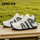 零度休閑鞋男鞋春季新款真皮百搭厚底運動(dòng)休閑鞋戶(hù)外防滑耐磨徒步鞋男 白灰 標準皮鞋碼 41 (255mm)