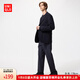 優(yōu)衣庫男裝彈力九分褲/商務(wù)通勤西褲褲子479349 69 藏青色 L /175/88A