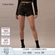 Calvin KleinJeans夏季女士潮流性感ck斜腰邊刺繡毛邊高腰牛仔短褲J224329