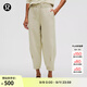 lululemon丨Loungeful 女士超寬松款高腰中長(cháng)運動(dòng)褲 LW6CI7S 生亞麻色 S /6