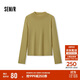森馬（Semir）森馬美利奴純色羊毛衫女24冬新款半高領(lǐng)打底衫可機洗109724107001