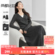 尚都比拉慵懶風(fēng)針織衫套裝女秋冬假兩件上衣顯瘦半身裙兩件套 黛灰色 L 
