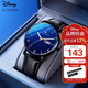 迪士尼（Disney）男士手表時(shí)尚潮流雙日歷石英表初中高中學(xué)生青少年手表男星空皮帶