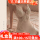 貓惑純欲風(fēng)帶胸墊冰絲睡衣女士吊帶內衣睡裙秋季情趣家居服套裝禮盒裝 白色單件睡裙【帶胸墊】 M 【適合80-95斤】