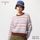 優(yōu)衣庫合作款/女裝費爾島風(fēng)圓領(lǐng)針織衫/毛衣毛衫25秋冬新款479865 11 粉紅色 S