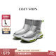 COZY STEPS可至男女款冬季COZYLOOP太空鞋羊皮毛一體厚底保暖防寒羊毛雪地靴 科幻銀（8108） 39