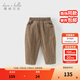 戴維貝拉（DAVE＆BELLA）女童休閑褲男童哈倫褲燈芯絨小童褲子全棉兒童長(cháng)褲秋季新款童褲 咖啡棕DB3242322-T 100 cm（建議身高90-100cm）