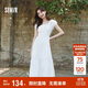 森馬（Semir）連衣裙女白月光氣質(zhì)溫柔夏季2025蝴蝶結優(yōu)雅U領(lǐng)長(cháng)裙109325114004