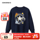 Converse匡威兒童上衣2025秋季新款男童套頭衛(wèi)衣時尚純棉女童圓領上衣 藏青藍 150 /72 【建議身高140-152cm】