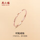 周六福18K金戒指女 簡約彩金素圈戒指生日禮物 KI015177 13號(hào)