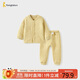 童泰（TONGTAI）寶寶秋衣套裝秋冬季純棉保暖嬰兒衣服兒童睡衣家居服黃色90cm
