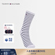 TOMMY HILFIGER25秋冬女裝簡(jiǎn)約小繡標條紋休閑微彈運動(dòng)中筒襪子 黑白條紋100 1雙 均碼