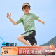 ASK JUNIOR兒童套裝男童2025夏涼感薄款兒童短袖t恤短褲兩件 綠色  140 