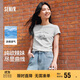 森馬（Semir）涼感T|短袖T恤女短款小狗夏2025小心機修身正肩上衣109325100020