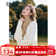 百圖betu女裝冬季新款毛衣圓領(lǐng)大身麻花織法百搭毛衫女2411X14 米白 S