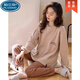 帕蘭朵2025新款睡衣女春秋季純棉長(cháng)袖全棉簡(jiǎn)約親膚套裝秋冬可外穿家居服 淺色【主圖款】60808 純棉女套頭 L 【建議100-120斤穿】【品牌特價(jià)】