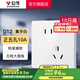 公牛（BULL）開(kāi)關(guān)插座五孔插座86型暗裝5孔USB插座電視網(wǎng)絡(luò )插座 G12象牙白 【斜五孔10只裝】