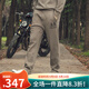 AKSERIESAK男裝新復古回潮系列易穿搭針織拉絨直筒休閑長(cháng)褲男2252221 軍卡其 L