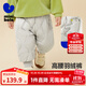 minibala【三防羽絨褲】迷你巴拉巴拉男童女童休閑褲冬季寶寶高腰護肚長(cháng)褲 淺卡其50320 100 【充絨量25.7g】