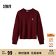 森馬（Semir）史努比系列毛衣女冬彩點(diǎn)含羊毛插肩袖繡花圓領(lǐng)套頭衫101724107025