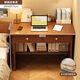 銳竹書(shū)桌電腦桌書(shū)架小戶(hù)型一體桌子學(xué)生家用臥室學(xué)習簡(jiǎn)易寫(xiě)字桌 【實(shí)木生態(tài)板材】60CM胡桃色
