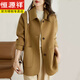 恒源祥高級感西裝毛呢外套女春秋冬中長(cháng)2026新款寬松加厚羊絨大衣小個(gè)子 駝色 常規 XL 碼【114-127斤】