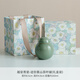 景德鎮茶器越窯青瓷迷你栗山茶葉罐禮盒裝手提袋密封防潮茶罐存儲 越窯青瓷-迷你栗山茶葉罐(禮盒裝)