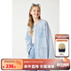 ELLE KIDS童裝 萊賽爾牛仔外套女童春季新款法式經(jīng)典小香風(fēng)上衣 淺牛仔色 165 （M）