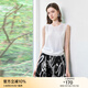 顏域天絲白色無(wú)袖背心女2025早春新款氣質(zhì)通勤內搭圓領(lǐng)女士上衣 白色 XL