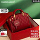 CHARFMX&KIEZH婚包CK包包女款紅色新娘手提戴妃包女士單肩斜挎包情人節新年禮物 紅色【禮盒包裝送女友老婆】