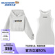 Skechers斯凱奇哆啦A夢(mèng)聯(lián)名系列女童時(shí)尚舒適連帽衛衣連衣裙套裝L325G071 淺白花灰/0248 165