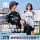 卡帕（Kappa）背靠背運動(dòng)t恤男夏季新款休閑純棉短袖情侶款美式上衣K0FW2TD90D
