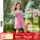 ASK JUNIOR【假兩件連衣裙】女童裙子2025秋小童多巴胺兒童中大童T恤裙